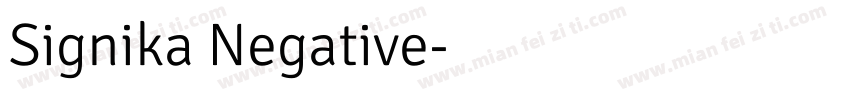 Signika Negative字体转换